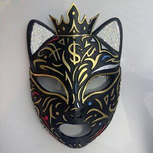3D printed panther black and gold mask